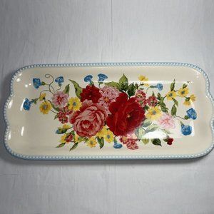 The Pioneer Woman Sweet Rose Ceramic 14.17-inch Tray